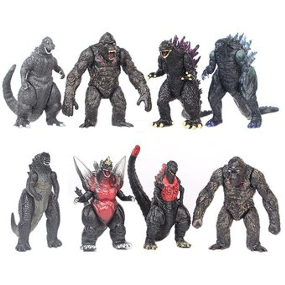 8Pcs Godzilla vs King Kong Toy Figura Toy Doll