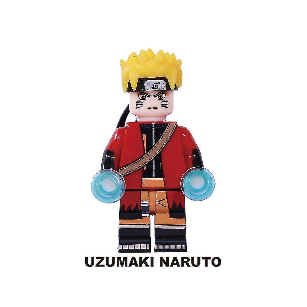 8pc Naruto Uzumaki Naruto Montou Brinquedos de Bloco de Construção Infantil