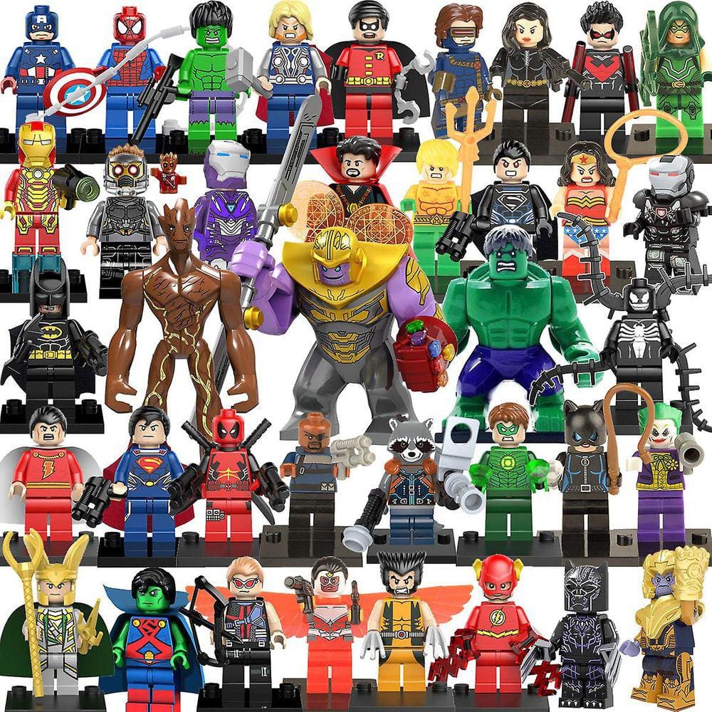 Blocos de construção de super-heróis Guaxinim: Vilão Montando Minifigure Brinquedo