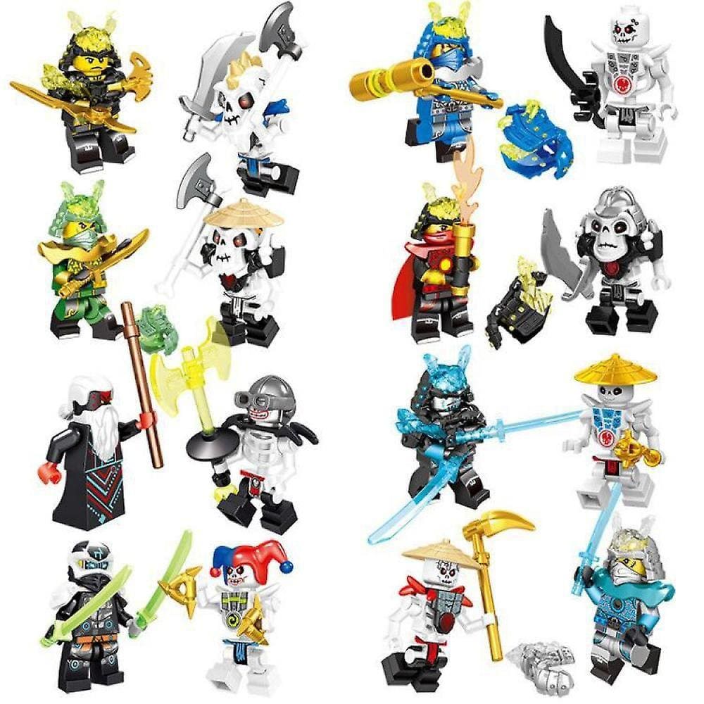 16 Blocos de Construção Ninja Fantasma Bonecas Montadas Minifigure Brinquedos (Tipo A)