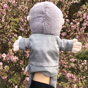 30cm A boca fofa pode mover handdoll mostrar a mão e boneca ventriloquial fantoche para presente infantil