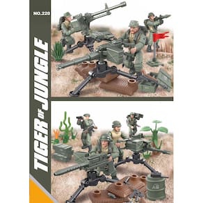 1965 Vim World War Military Mega Block Battle Of Ia Drang Scenes Army Action Figures Weapon Machine Machine Building Bricks Toys| Blocos