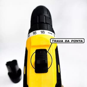 Parafusadeira/Furadeira 18V 10mm 3/8 Lítio Alta Potência