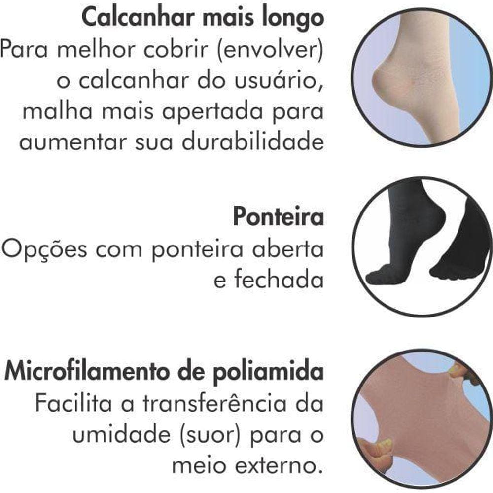 Meia 3/4 Panturrilha Sigvaris 862 Premium 20-30mmHg