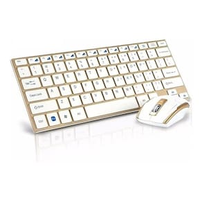 Teclado e Mouse Wireless Xtrad HK-3910 Dourado