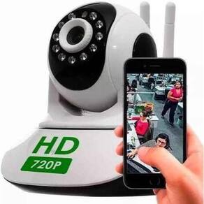Câmera Wi-fi Visão Noturna C/ Microfone S/fio 3 Antenas 720p