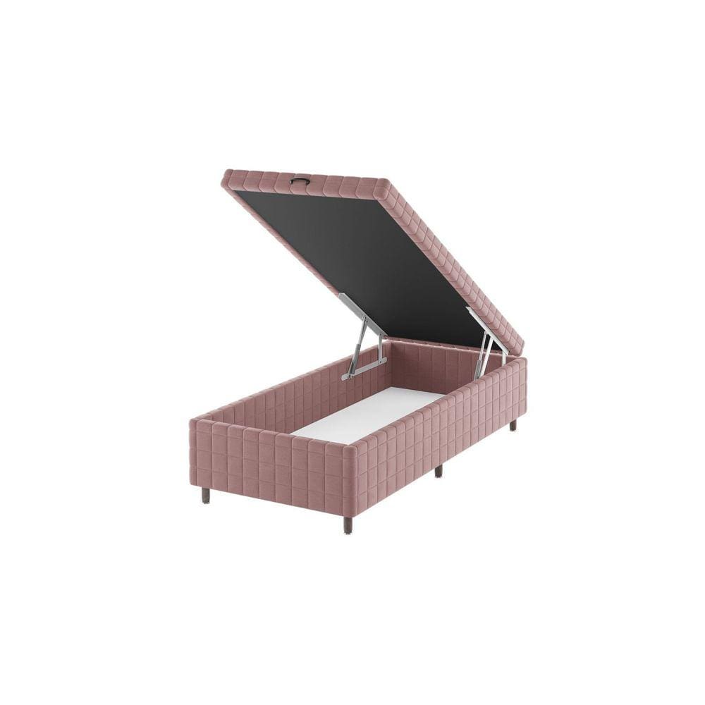 Base Box Baú Solteiro Ibiza 35cm 1,88m 0,88m Turkey Rose
