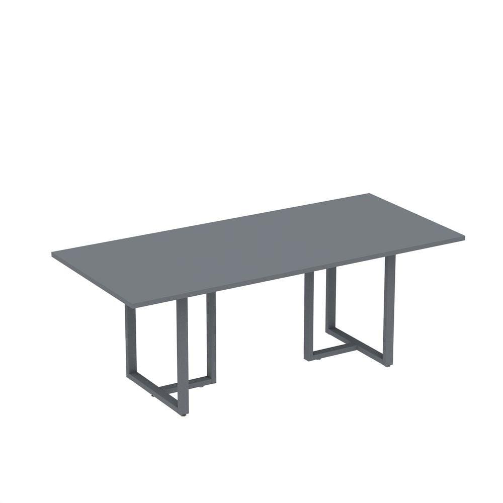 Mesa de Reunião Retangular 200x90cm Mr2000p25tub Grafito