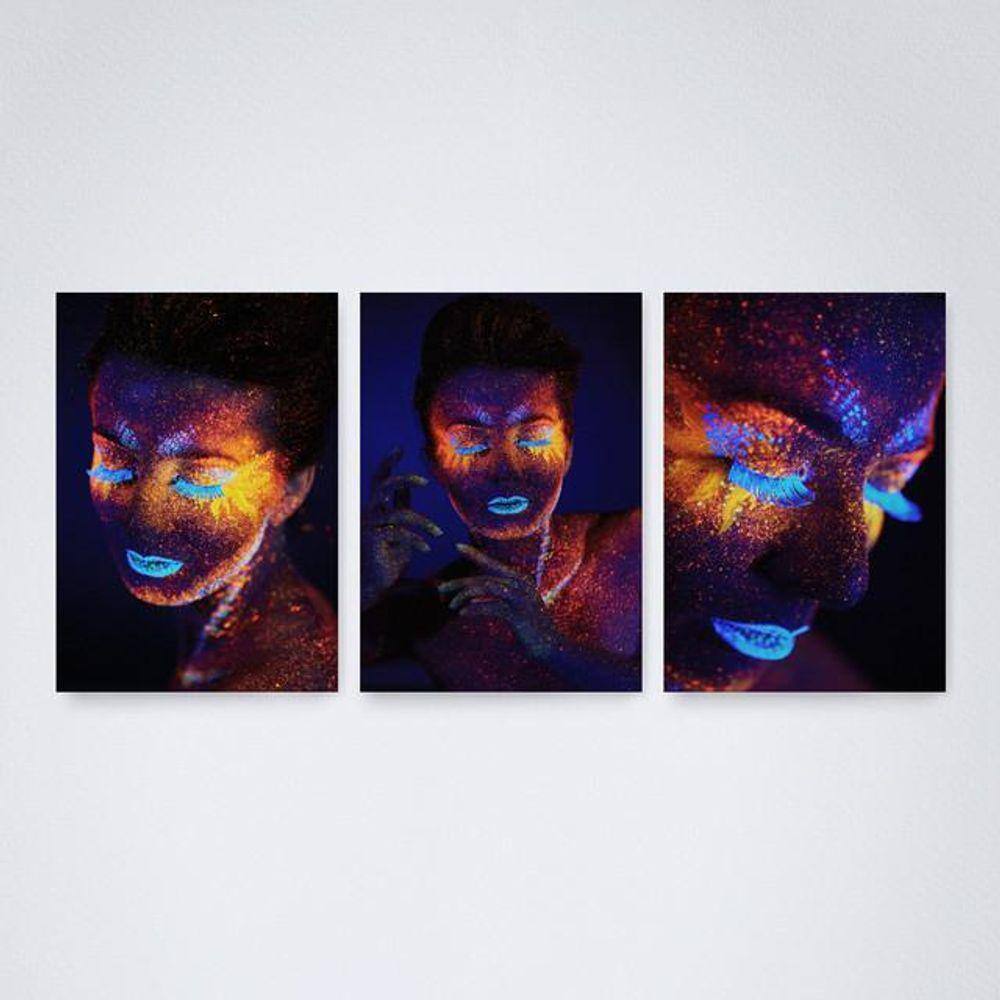 Quadro Decorativo Mulheres Luzes 30x20cm Elegante