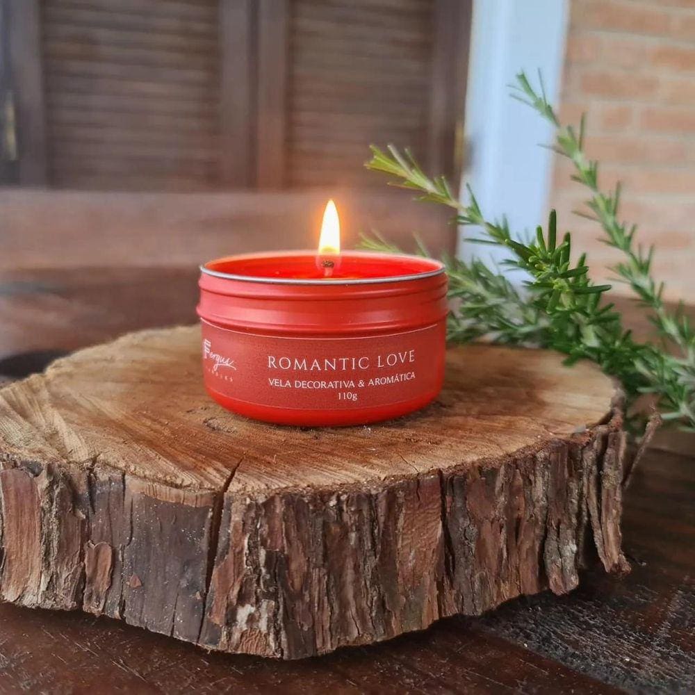 Vela Decorativa Aromática Romantic Love Rosas Vermelhas