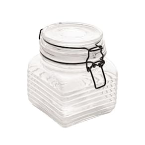 Pote Hermético de Vidro com Fecho em Metal Preto 750ml - Lyor