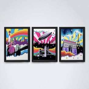 Quadros Pop Art Moldura Preta A4 - 20x30cm
