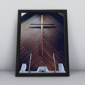 Quadros TAC Religião Cristã 057 - 20x30cm - MDF - Colorido