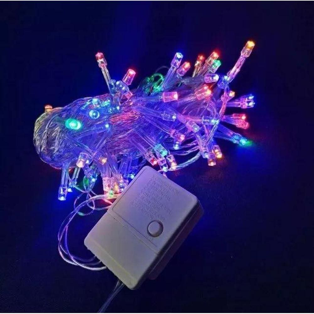Pisca-Pisca Luz Multifunção 100 LEDs 9 Metros Branco
