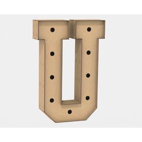 Letra Caixa Grande Mdf 80Cm De Altura Decoração