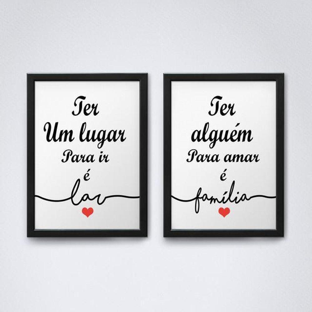 Quadro Decorativo 30x20cm Moldura Preta