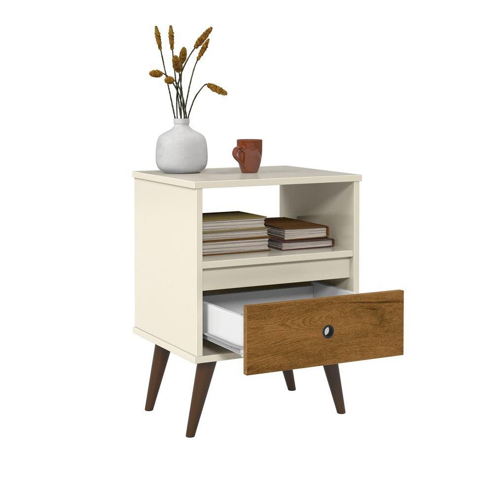 Mesas De Cabeceira Retro Quarto Classico Wood off/freijo