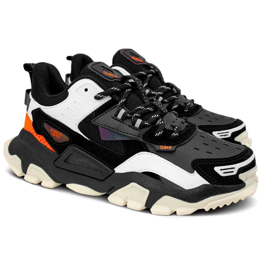 Tênis Qix Trek Preto Branco