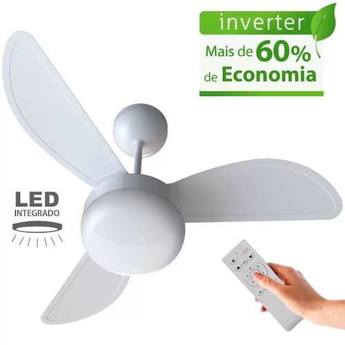 imagem-Ventilador de Teto Ventisol Fênix Inverter Controle Remoto Led Integrada - Bivolt