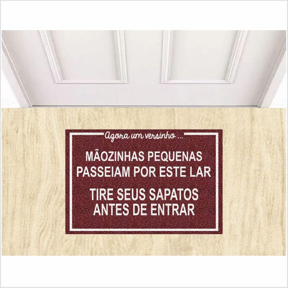 Tapete Capacho Agora Um Versinho, Tapetes Para Porta E Decoração.