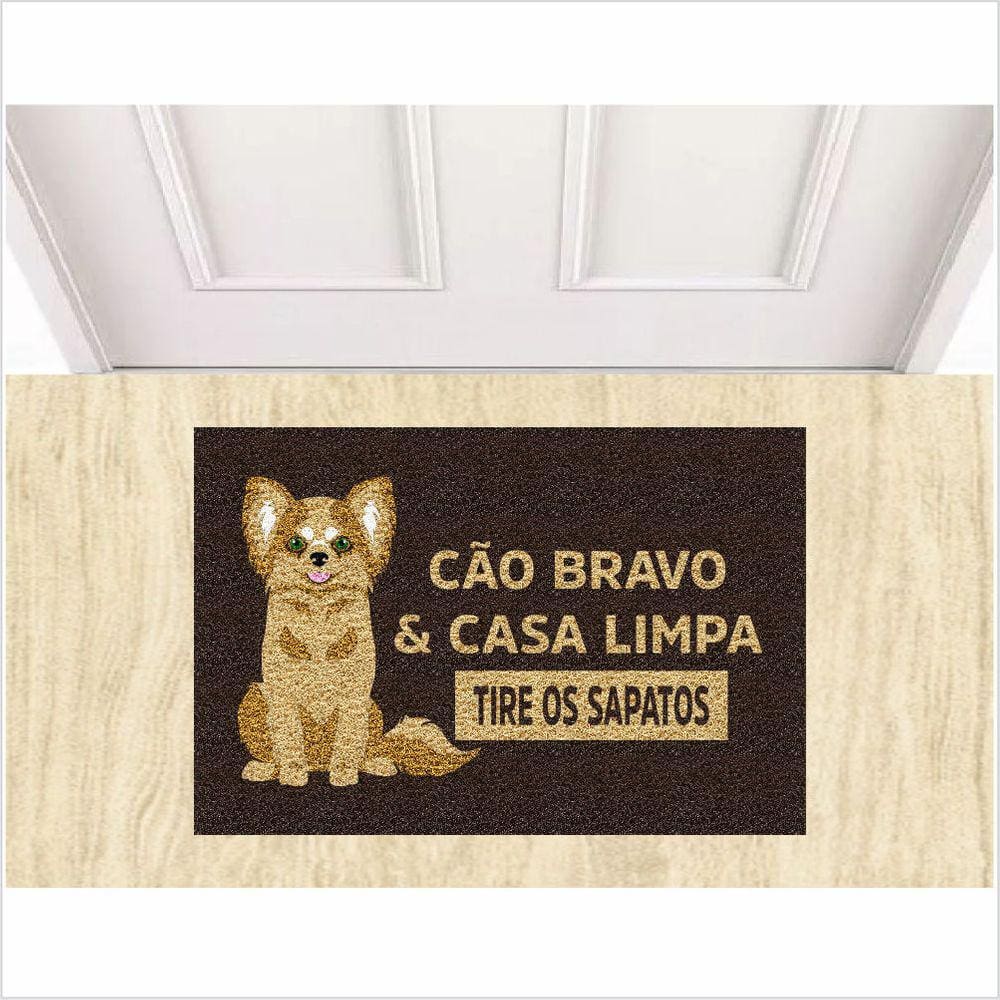 Tapete Capacho Para Porta Cão Bravo, Tapetes Para Sala Quarto Banheiro.