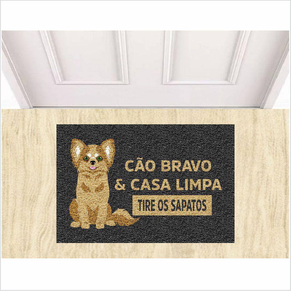 Tapete De Pet Para Porta Cão Bravo.