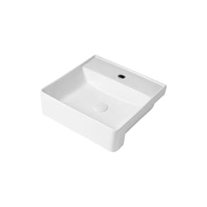 Cuba Semi Encaixe Quadrada 42x42x13cm Sentiero com Mesa Acqua Brasil Branco