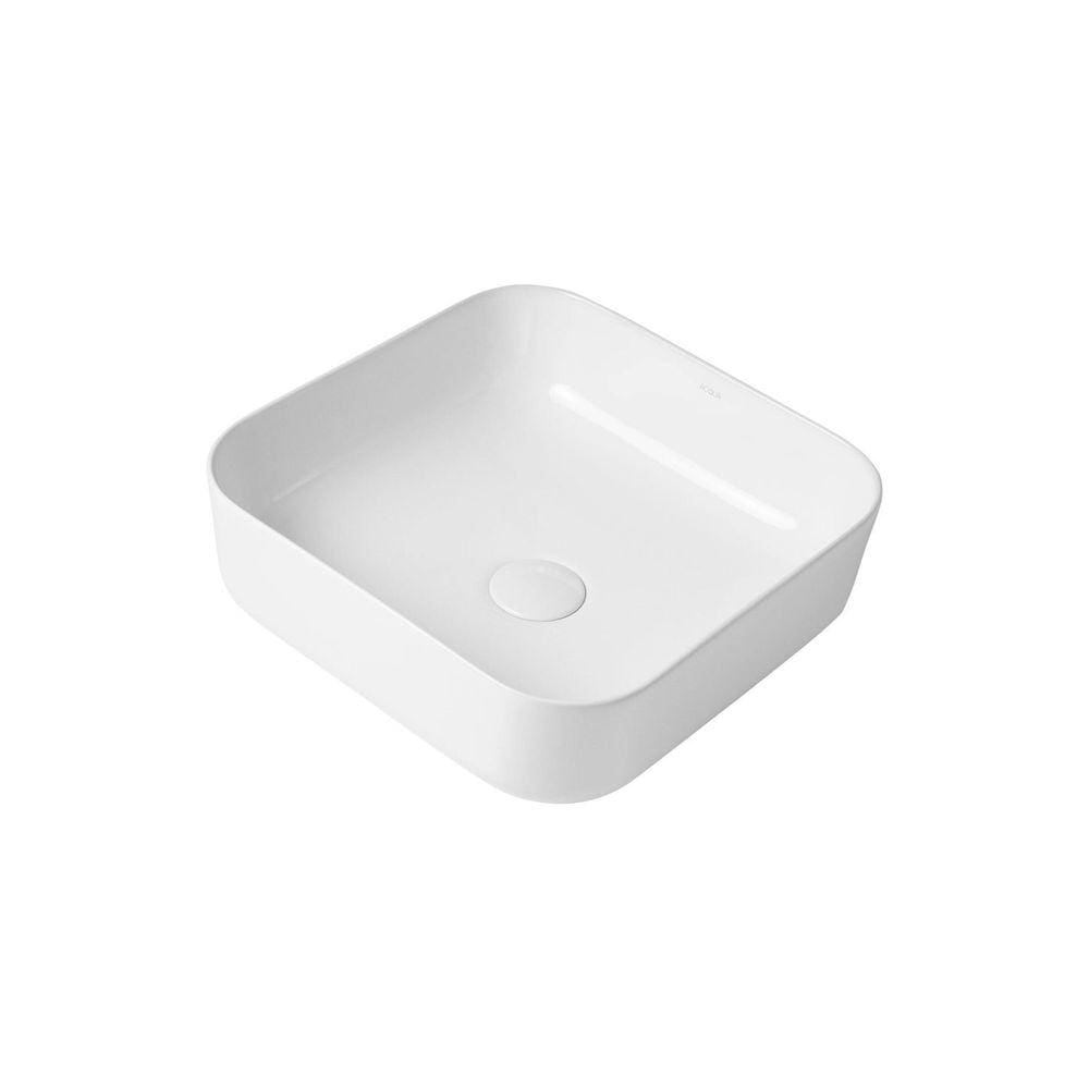Cuba de Apoio Quadrada 38,5x38,5x13,5cm Sentiero sem Mesa Acqua Brasil Branco