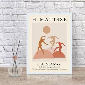 Quadro Matisse Minimalista Dança 33x24cm Moldura Preta