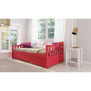 Bicama American em Madeira Maciça/mdf Vermelho