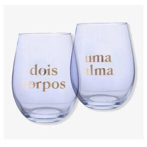 Copo Kitc/2 Ovo Vidro 550ml Amor Dois Corpos ZonaCriativa