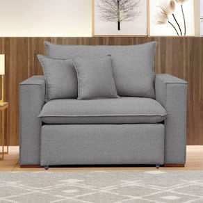 Poltrona Retrátil 100cm Barcelona Cinza