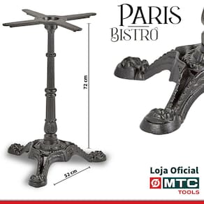 Pé De Mesa  Paris Bistrô - Ferro Fundido - 72Cm
