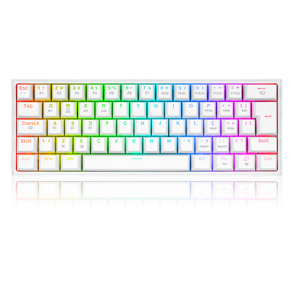 Teclado Mecanico Gamer Fizz PRO RGB Redragon Branco