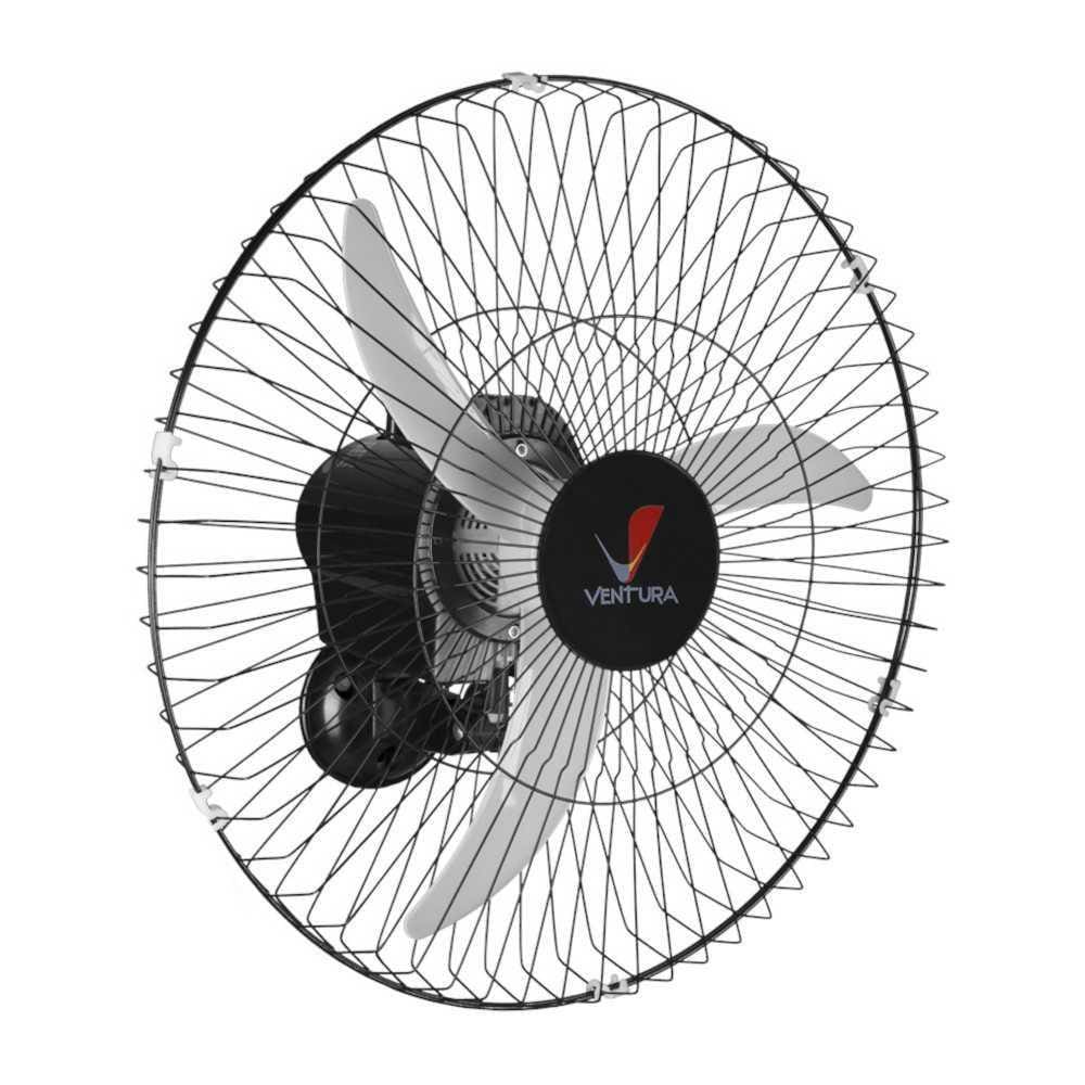 Ventilador Oscilante de Parede Ventura 60 cm Grade de Aço Preto Bivolt - Venti Delta