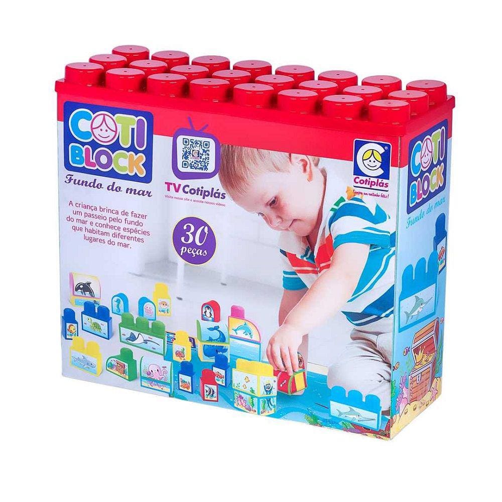 Brinquedo de Montar Coti Block Fundo do Mar Cotiplas