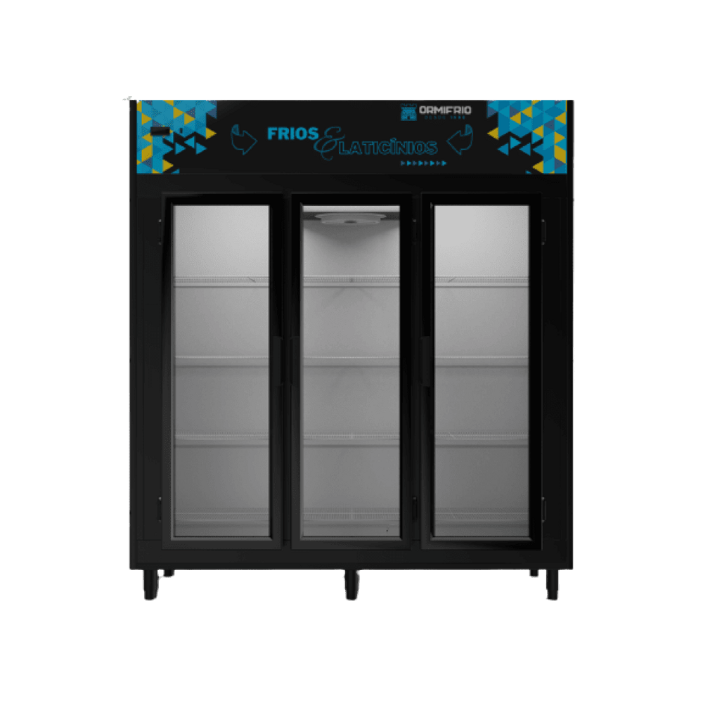 Expositor Refrigerado Ormifrio Auto Serviço 1275L 3 Portas 1,80m ASI 180 Slim 127v