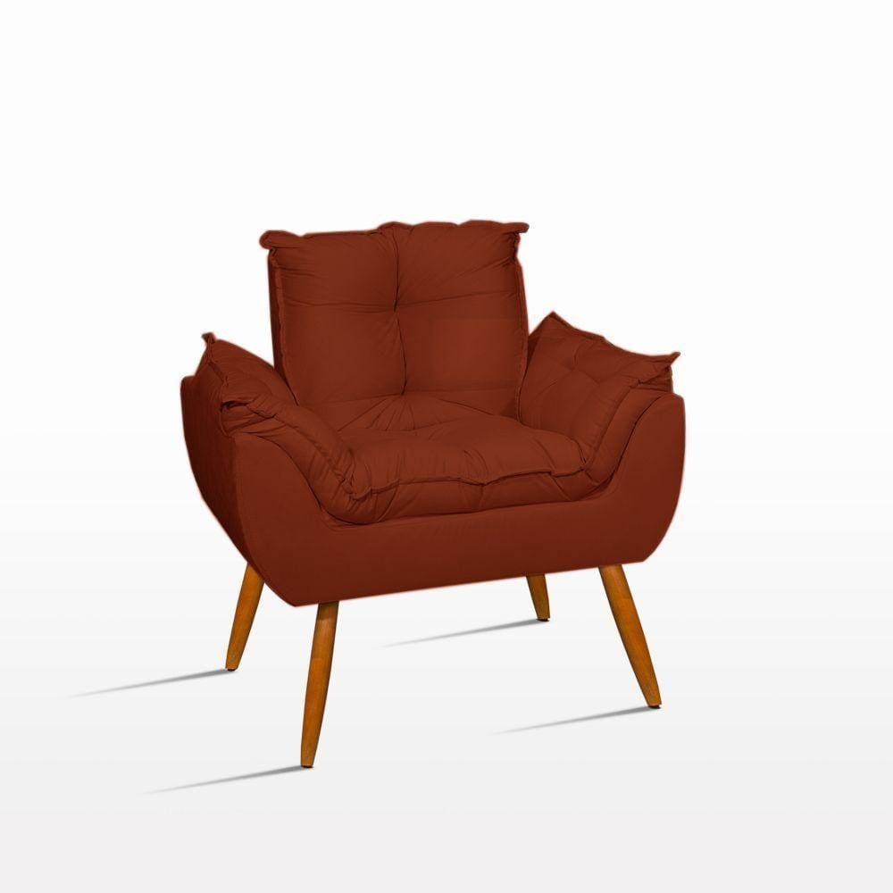Poltrona Decoraçao Natal Sala Quarto Visitas – Jl Decor Cor:terracota