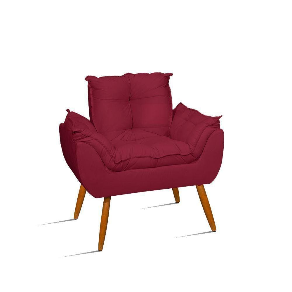 Poltrona Decoraçao Natal Sala Quarto Visitas – Jl Decor Cor:marsala