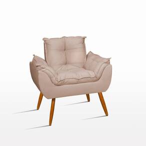 Poltrona Decoração Quarto Bebê Amamentação - Jl Decor Cor:bege