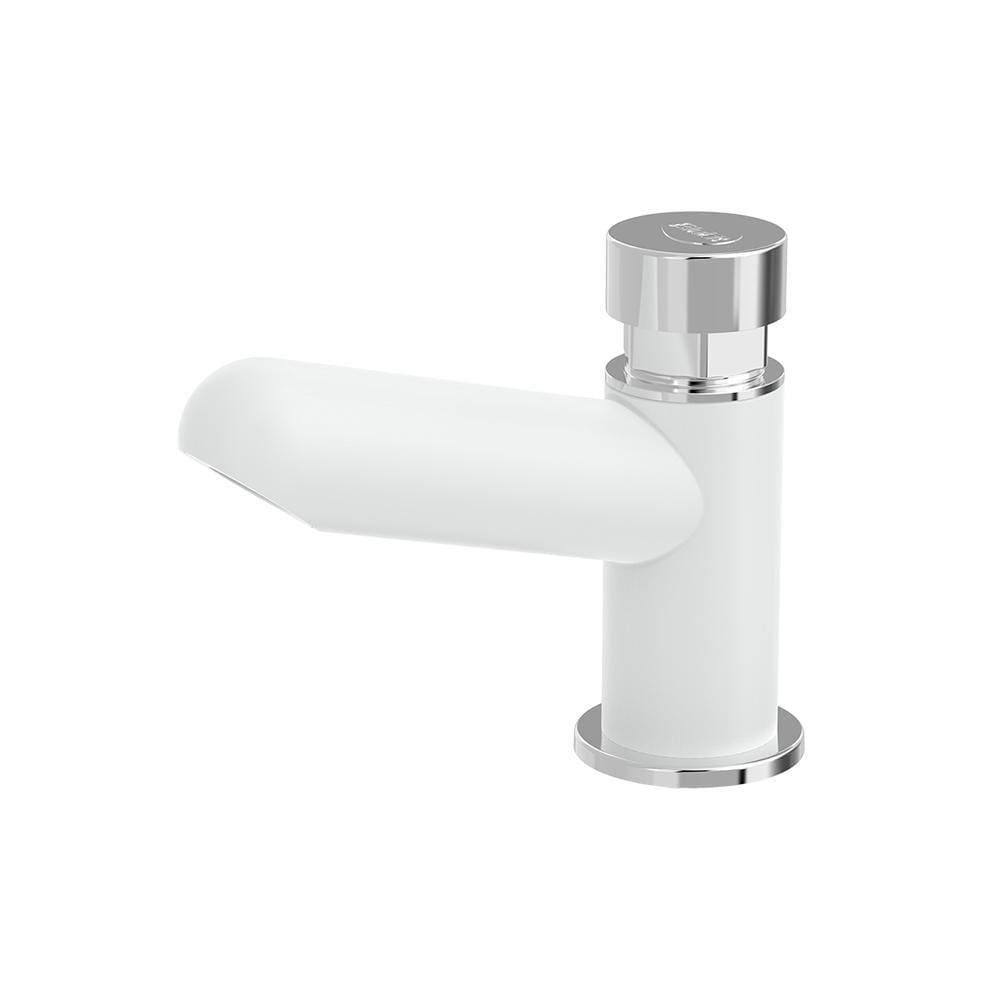 Torneira Automática Branca/Cromada 103x34x132mm - 190222