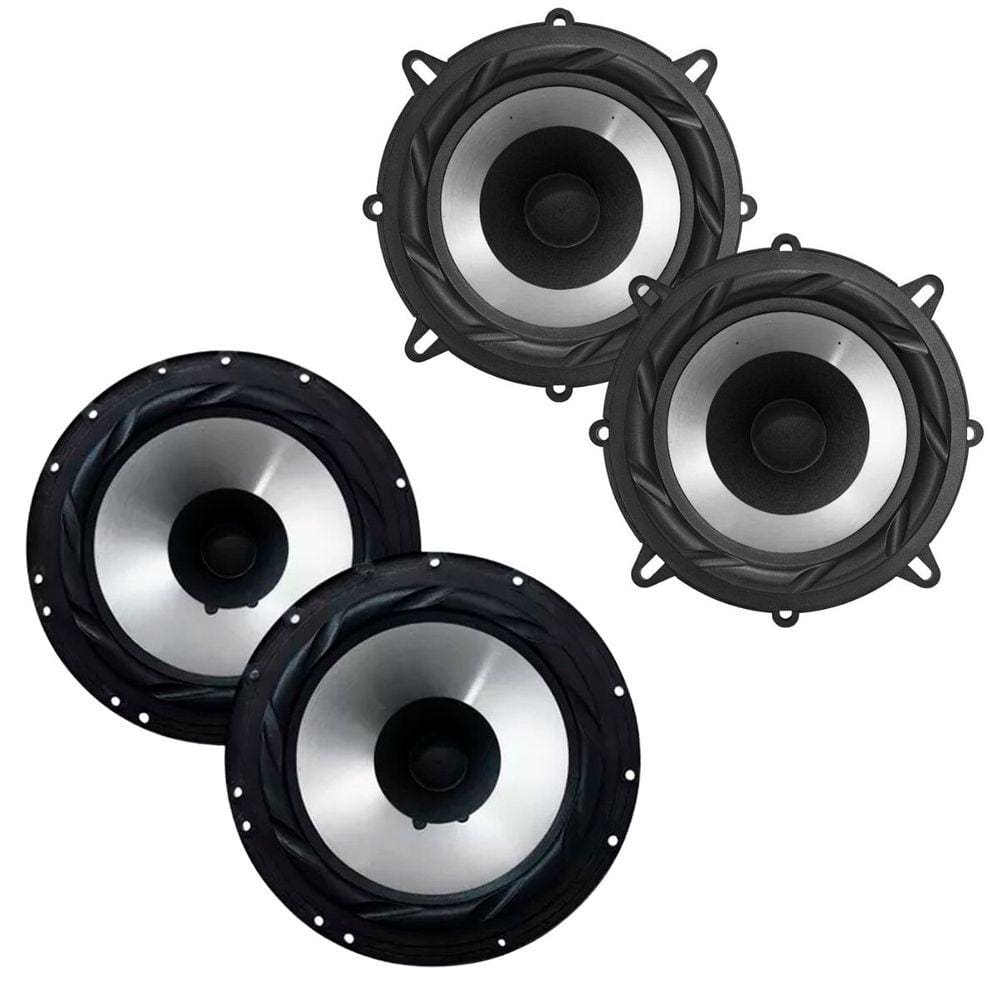 Kit 4 Alto Falantes Coaxiais 6 E 5 Bomber Montadoras - 200 Watts Rms