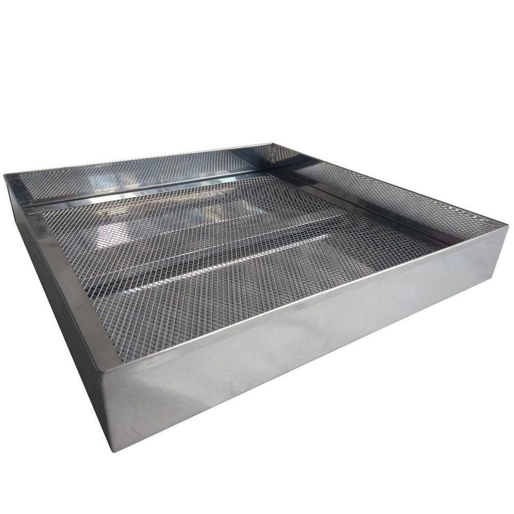Escorredor Fritura Inox Bandeja 40x40x6cm Pastel Salgados