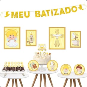 Kit Festa Batizado - Decoração Elegante em EVA