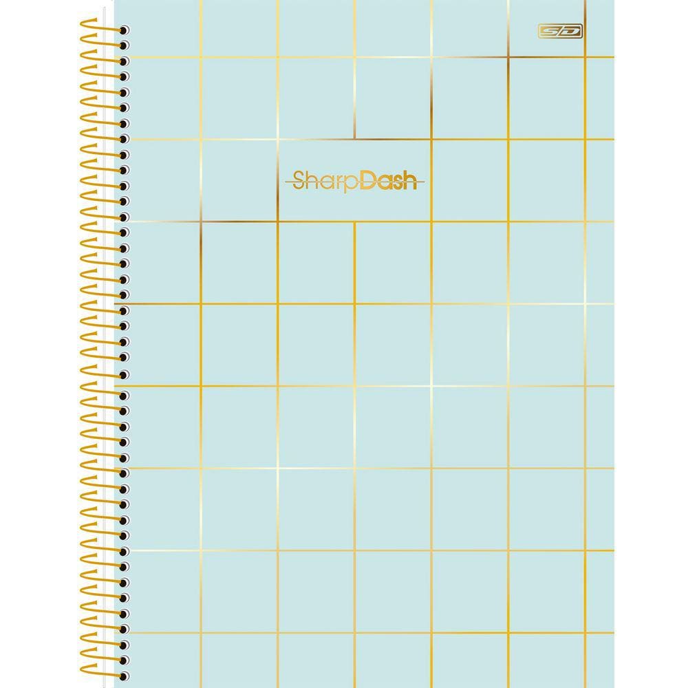 Caderno Universitário 10 MatériasCapa Dura SharpDash 160 Folhas São Domingos