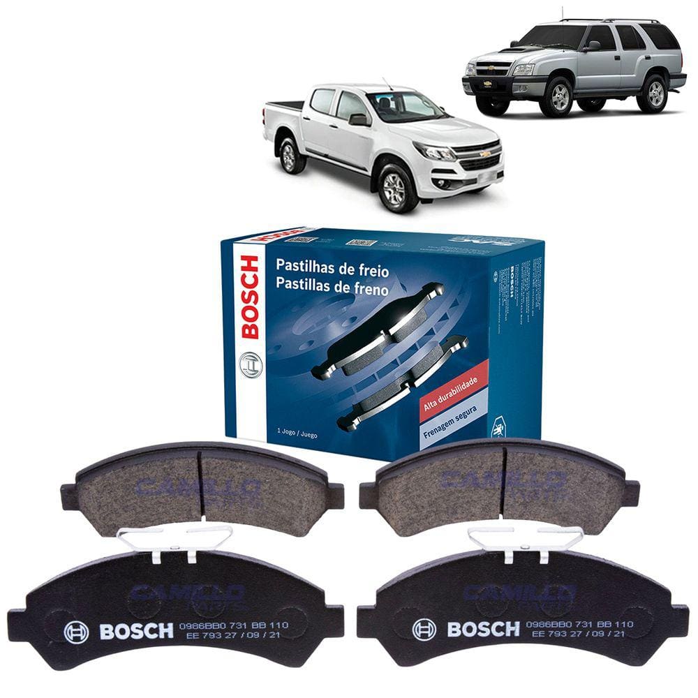 Pastilha dianteira Nova Bosch Blazer 2.5 2.8 S10 2.4 2.5 2.8