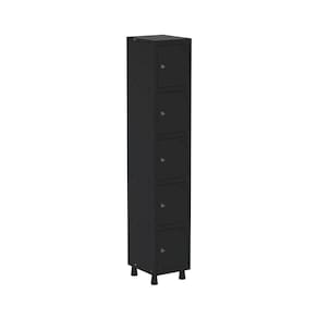 Armario Roupeiro 5 Portas Aço GRP 501/5 Preto