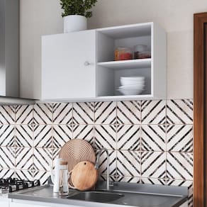 Armario Aéreo Multiuso uma Porta e uma Prateleira 90cm Branco
