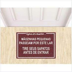 Tapete Capacho Agora Um Versinho, Tapetes Para Porta E Decoração.
