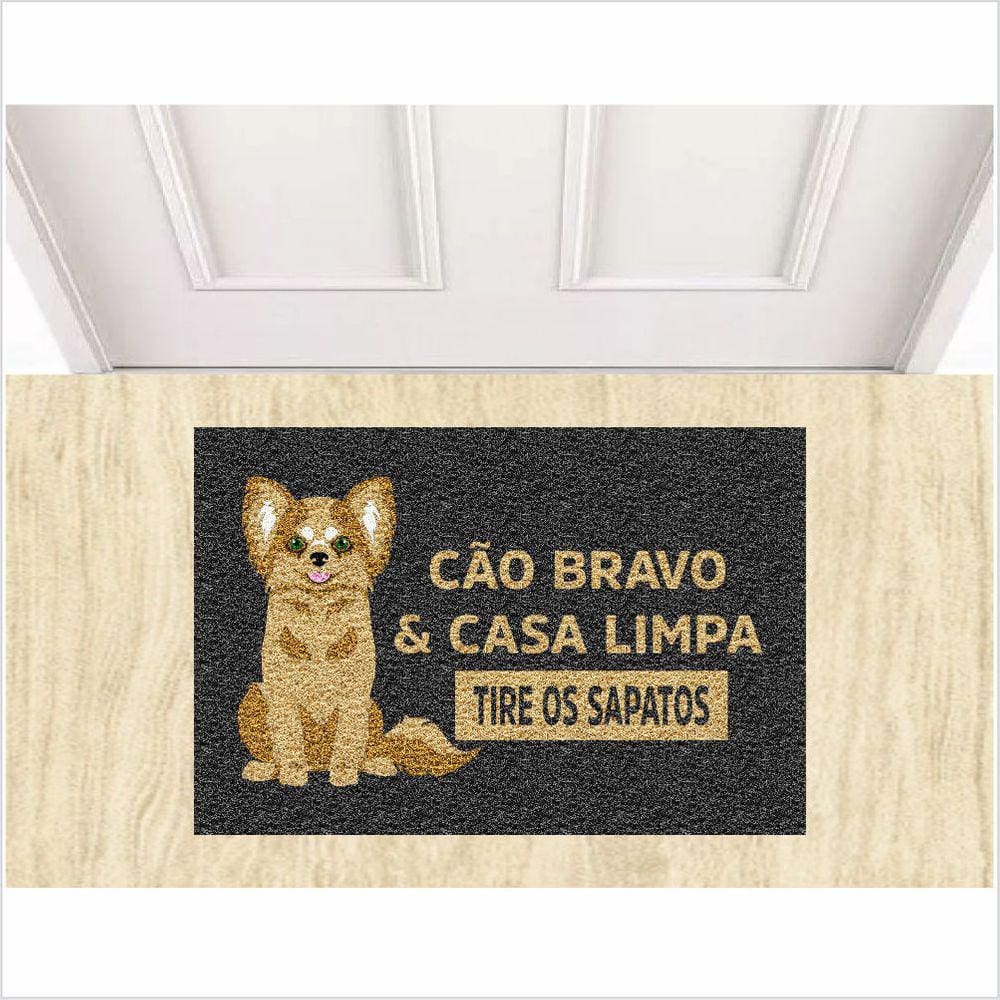 Tapete De Pet Para Porta Cão Bravo.